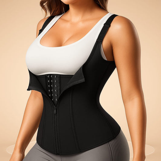 Shapewear top and waistband vest trainer